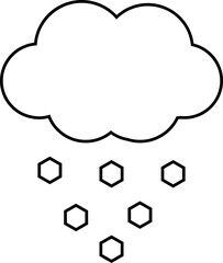hail weather outline icon