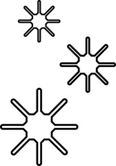 snowflake winter cold weather outline icon