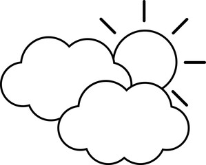 warm weather outline icon