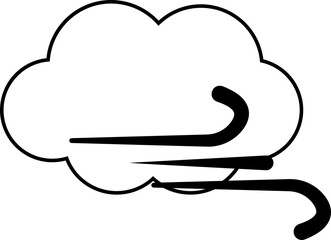 wind cloud weather outline icon
