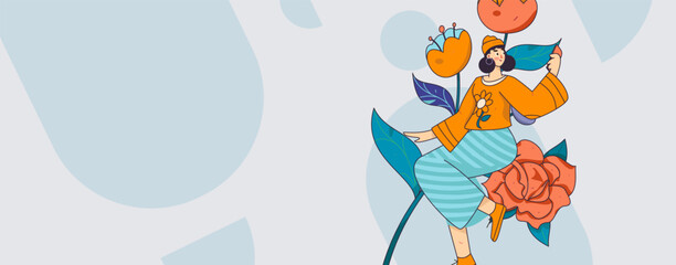 3.12 International Women's Day professional women flat character vector concept operation hand drawn illustration
