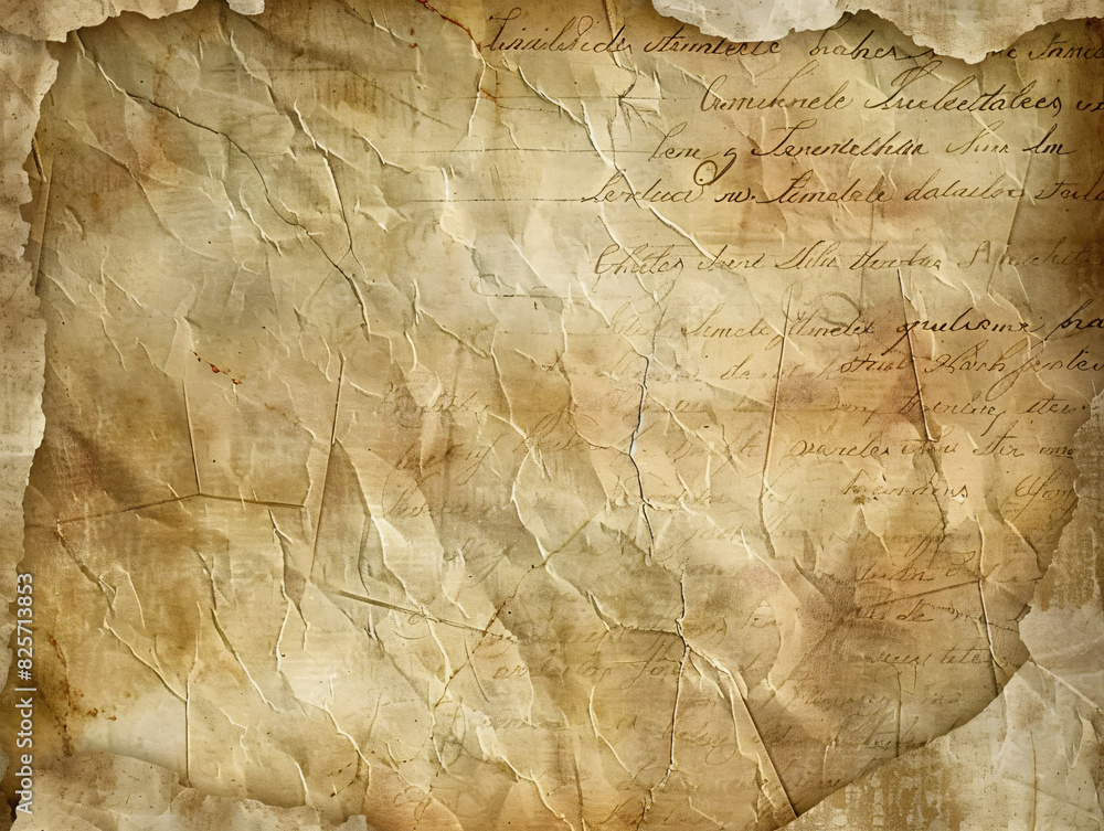 Poster vintage paper texture with handwriting for background design with copy space text for social media