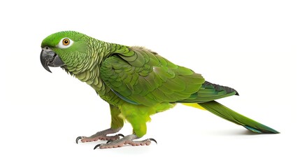 Obraz premium Bluefronted parrot Amazona aestiva Isolated on white : Generative AI