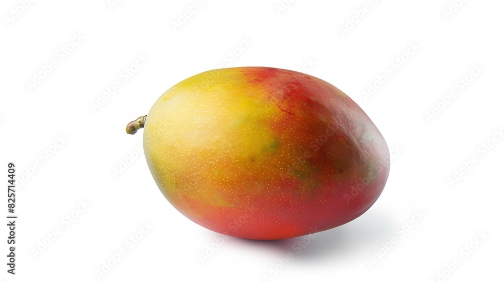 Poster Mango Fresh organic mango isolated on white background Mango macro With clipping path : Generative AI