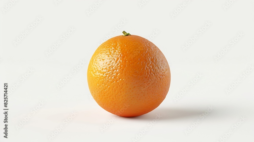 Poster Fresh orange fruit isolate on white background Full depth and high resolution Clipping path : Generative AI
