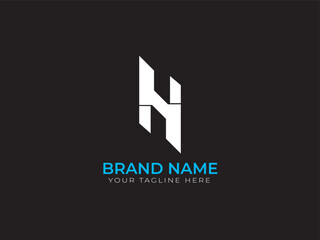 H Monogram letter business logo design