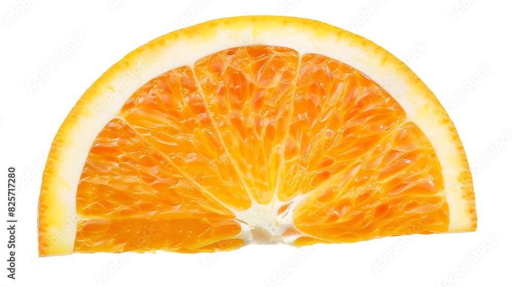 Aufkleber orange fruit orange slice isolated on white background orange with clipping path : generative ai