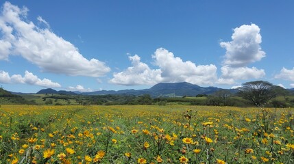 Obraz premium Cempasuchil field, Campo de cempasúchil