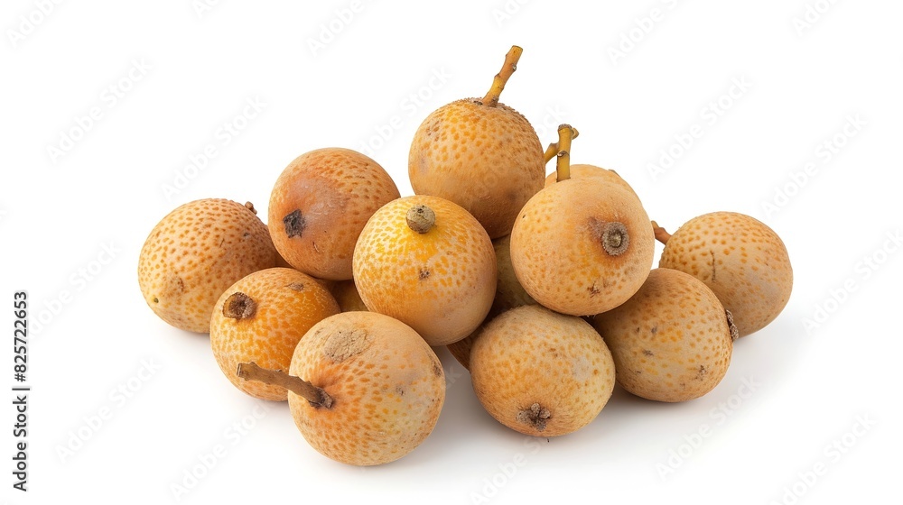 Poster fresh natural longan fruits isolated on white background clipping path : generative ai