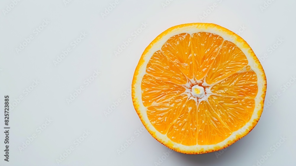 Poster orange fruit orange slice isolated on white background orange with clipping path : generative ai