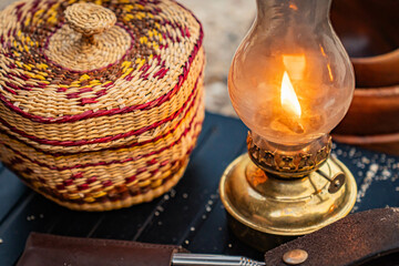 ランプ オイルランプ キャンプ 野営 無骨 光 幻想的 一人テント