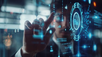 A closeup of an insurance agent