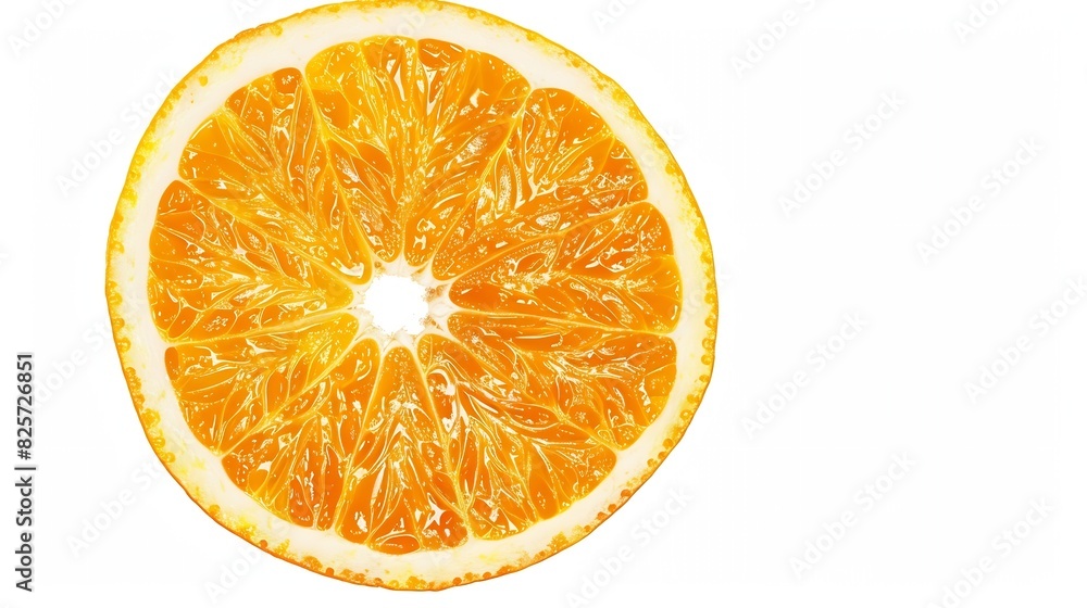Poster orange fruit orange slice isolated on white background orange with clipping path : generative ai