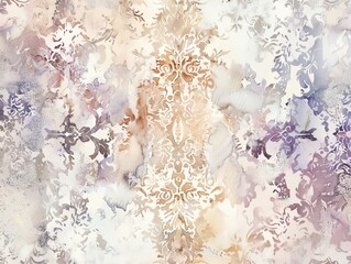 Delicate watercolor lace pattern, intricate and vintageinspired