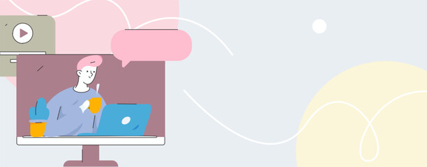 Education and learning people flat vector concept hand drawn illustration
