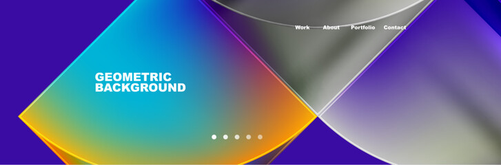 Trendy Simple Round Triangle and Circle with Gradients Abstract Background. Vector Illustration For Wallpaper, Banner, Background, Card, Book Illustration, landing page