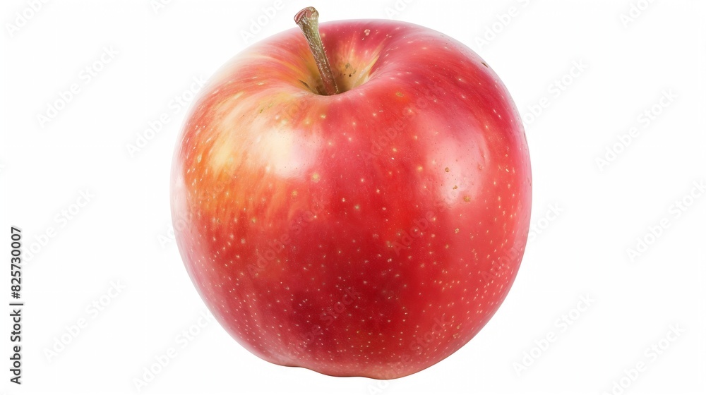 Poster Fresh red apple isolated on white With clipping path : Generative AI