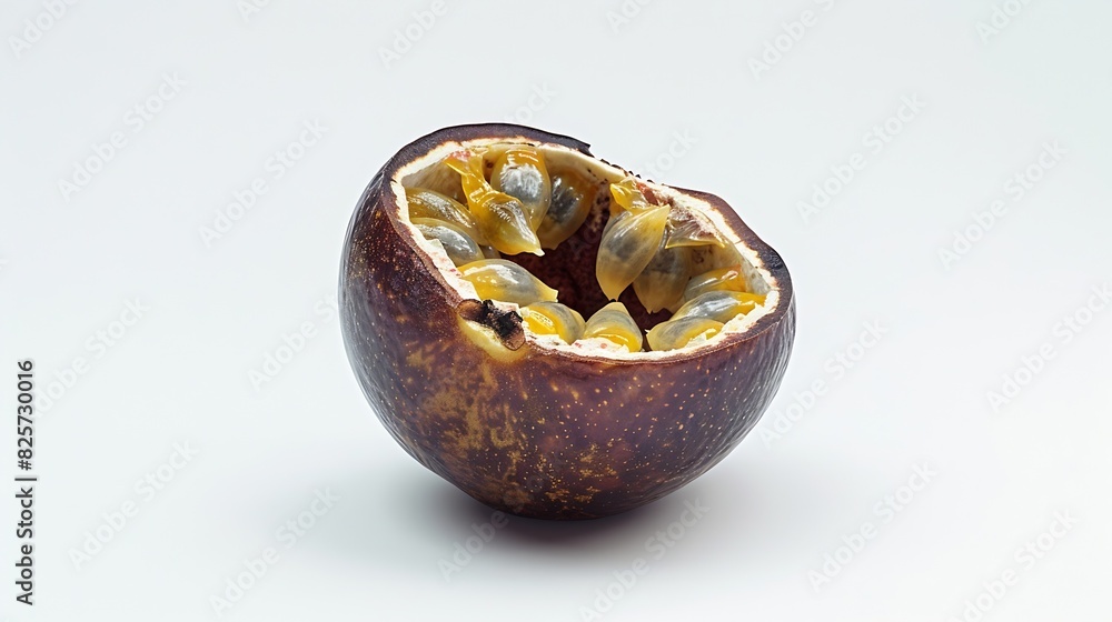 Aufkleber clipping path passion fruit isolated on white background : generative ai