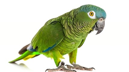 Obraz premium Bluefronted parrot Amazona aestiva Isolated on white : Generative AI