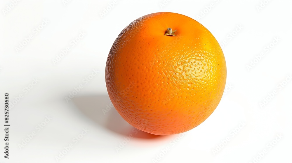 Poster ripe orange isolated on white background clipping path : generative ai