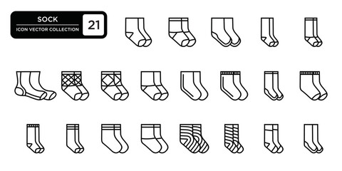 Sock icon collection,vector icon templates editable and resizable.