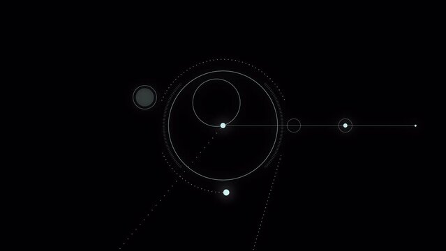 PNG Alpha.Abstract Circle and line HUD technological futuristic elements.