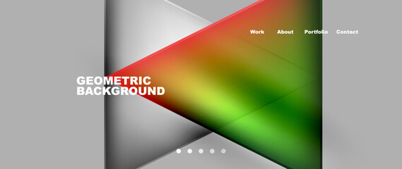 Gradient triangle geometric minimal wallpaper