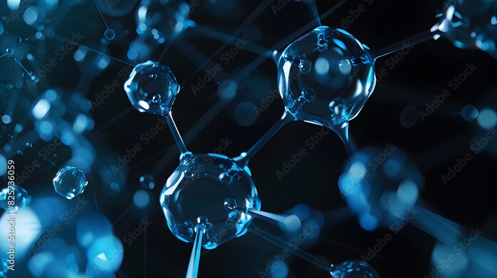 Poster captivating molecular structures a digital of science and aesthetics