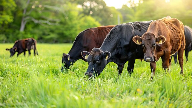 Cattle cows calves in the field outdoor outdoors grazing eating grass, Ganado vacas becerros en el campo al aire libre exterior pastando comiendo pasto