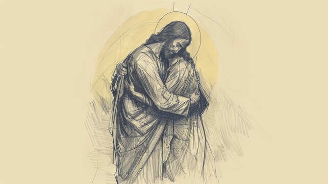 Comfort and Hope: Jesus' Promise of Rest for the Weary and Burdened, Biblical Illustration for Spiritual Reflection