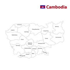Cambodia Map Outline Vector Art, Icons, and Graphics
