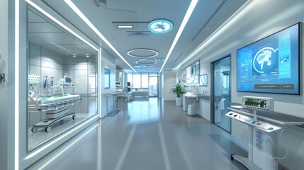 Futuristic Hospital with 5G-Enabled Remote Consultations and Real-Time Monitoring