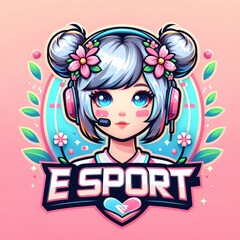 Feminine E-Sport Logo: Strength and Elegance in Competition