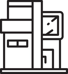 Modern Building Line Icon