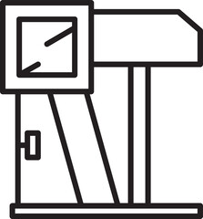 Modern Building Line Icon