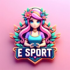 Feminine E-Sport Logo: Strength and Elegance in Competition