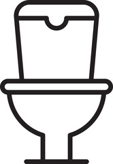 Toilet Bowl Line Icon
