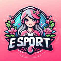 Feminine E-Sport Logo: Strength and Elegance in Competition