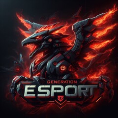 Shark Inspired E-Sport Logo: Strength in the Water