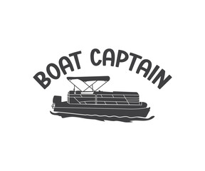  Print Boat captain,  Pontoon Boat