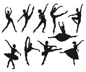 Print Dance Design, Dancers, Dancer Silhouettes, Dance Team, Dancer Clipart, Cut File for Cricut