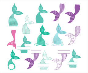 Print Mermaid Tail Custom Design, Mermaid 14 Design, Mermaid Birthday, Mermaid Tail Name, Cricut Mermaid, Mermaid,