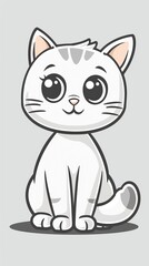 Obraz premium cat vector kitten icon logo cartoon character illustration doodle white 