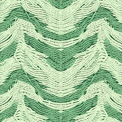 Seamless tile pattern of abstract knit textures on a soft green background