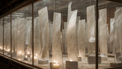 A world where messages are written on delicate glass paper, each one holding secrets that could change lives forever ai_generated