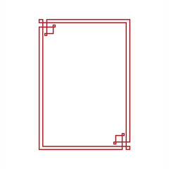 red border frame vector.eps