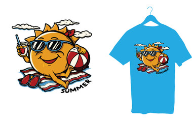Vintage summer t shirt design