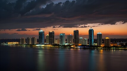 Obraz premium Tampa Florida Skyline.generative.ai
