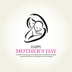 Vector social media poster template design for mother's day celebration