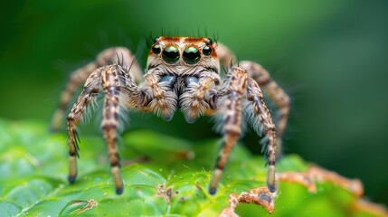 Fototapeta premium Spider Leaping in the Wild